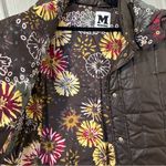 Missoni Brown Puffer Vest with Floral Lining  12 Brown Y2K Detachable Hood Photo 1