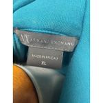 Giorgio Armani ARMANI ECHANGE XL Sweatshirt Shirt Top Bling 1/4 Zip teal Blue Photo 4