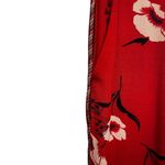 Urban Outfitters Grace & Mila Floral Straight Leg Flowy Gauzy High Waisted Red Floral Print Pants Photo 6