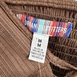 Urban Outfitters  Brown Lace Front Cropped Top Size Medium Photo 3