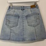 American Eagle Outfitters Women’s Button Down Denim Mini Skirt Light Wash Sz 0 Photo 5