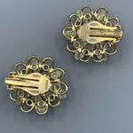 Petal Vtg Sarah Coventry Snow Flower Pin Brooch Clip Earring Set Open Weave Photo 8