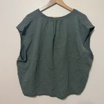 Aerie  Pool to Party Cropped Shirt in Green Size XL Cotton Gauze Top Photo 4