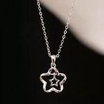 Silver Star Pendant Necklace Photo 1