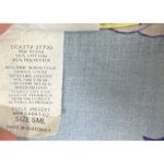 Blair Vtg Women's Shirt Floral Short Sleeve Small Button Up Blue Yellow Tropical Photo 6