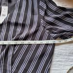 Ann Taylor black dress size 10 casual A line striped layered midi preppy dress Photo 6