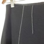 IRIS SETLACKWE Size 6 Black Faux Leather Trim, Back Slit, Pencil Skirt Photo 4