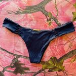 Sam Lorenzo black san lorenzo swim bikini bottoms crochet cut out gold plated sexy high waisted thong Photo 5