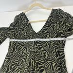 Ganni Abstract Swirl Print Viscose-Crepe Short Sleeve Kalamata Dress Womens US 4 Photo 12