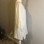 JCrew Factory White Eyelet Lace Swim Cover Up With Tassel Size Medium Photo 2
