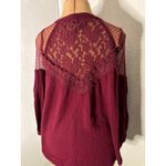 American Eagle Outfitters Burgundy Gauze Lace Top S Boho Coquette Girl Fairycore Purple Photo 1