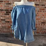 Free People  Show Me Some Shoulder linen top in Chambray / S /Excellent condition Photo 1