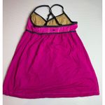 Lululemon  Tank Top‎ Athletic Built In Bra Hot Pink Criss Cross Back Activewear Photo 3