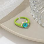 Cute Quirky‎ Green Monster Design Cuff Ring Gothic Punk Style Photo 9