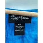 Maggie Barnes Dress Women Size 0X Tie Dye Blue Purple Boho Midi Ruffle Cotton Photo 4