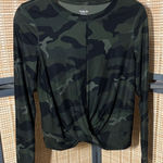 Old Navy Breathe On Black and Green Camouflage Long Sleeve Top Photo 0