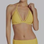 Nicole Miller Yellow Bikini Two Piece Set Swimsuit Size 10 bottom size 12 top Photo 0