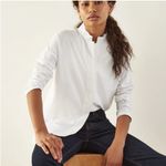 ADAY  Something Borrowed White Button Up Shirt Photo 1