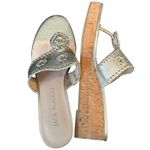 Jack Rogers Jacks Stacked Mid Wedge 10 Platinum Sandals Photo 11