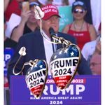 Trump 2024 Earrings MAGA New Heart Shaped Dangle Hooks Patriotic Electi… Red Photo 5