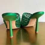 ZARA NWT Green Rhinestone Mesh Mule Heels Photo 11