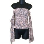 Parisian Sexy Floral Shirred Off Shoulder Top Size 14 Pink Photo 1