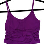 Free People  Movement Good Karma Ruched Crop Tank Womens XS S Vivid Violet Purple Photo 0