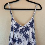 Indie boutique one size palm tree beach tropical vacation shark bite hem Blue Photo 6