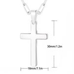Simple Minimalist Silver Cross Necklace Photo 6