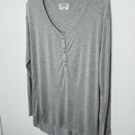 One Teaspoon One x  Grey Long Sleeve Lightweight Henley size S Photo 1
