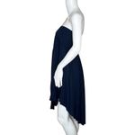 Skemo Dress Womens Medium Navy Blue Strapless Asymmetric Beach Vacation‎ Cruise Photo 2