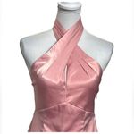 superdown NWT  samira mini dress in pink criss cross haltered satin dress Photo 4