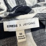 EXPRESS x Ladygang The Great Nightingale Navy Gingham Plaid Maxi Dress size 00 Photo 9