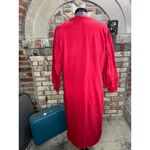 sweatshirt dress nightgown fuzzy cat plaid bow red white Size L Photo 6