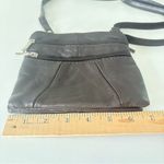Embassy Genuine Soft Leather Crossbody Purse Fanny Pack Hips Bag Dark Brown 7” Black Photo 7