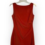 American Vintage VTG 90's Ava & Aiden Sleeveless Red Rouched Midi Dress Size 2 Christmas Holiday Photo 2