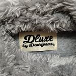 Dearfoams  Dluxe Women's Size Small (5-6) Gray Knit Faux Fur Memory Foam Slippers Photo 4
