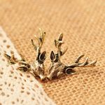Boutique Gold Deer Stud Earrings Set Antlers Rustic Gift Photo 3