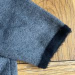 ZARA Gray Short Sleeve Mock Neck Knit Top w/ Black Trim, Sz XS/S Photo 3