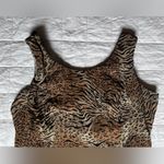 Vintage Tiger Leopard/Cheetah Print Crinkle Midi Dress Mobwife Maximalist Photo 1