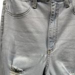 Loverly Fit Denim Extreme Flare Distressed Raw Hem Light Wash Blue Jeans Size 11 Photo 8