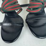 Gucci  Black Red/Green Sandals with Multi-Strap Design Size 38. Photo 10