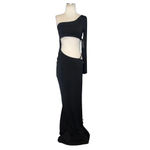 Retrofête retrofete Whitney Cut out Gown in Black XLarge New Womens Long Maxi Dress Photo 4