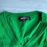 YEMAK Women's Cropped 3/4 Sleeve Cardigan Sweater Bright Green S Photo 4