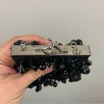 MENBUR Black‎ Beaded Cocktail Mini Hand Bag VTG Black Photo 6