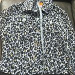 Ruby Rd . Black and yellow leopard cheetah print collared button up blouse Photo 7