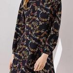 Loft Flower Garland Flare Dress, Size 10, NWT Photo 0