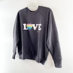 Spiritual Gangster Love Graphic Rainbow Heart Pullover Crewneck Sweatshirt Gray Photo 5
