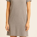 Old Navy  Gray V Neck Short Sleeve T Shirt Dress Women's Size Small Casual Basic Photo 0