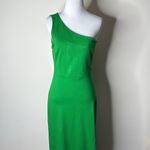 Lulus Green Good Times Only One Shoulder Maxi Dress Size M Photo 2